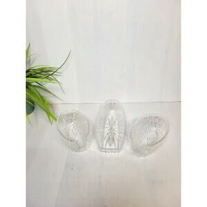 Vintage Princess House Highlights Crystal Spoon Holder, Crystal Knife Holder,